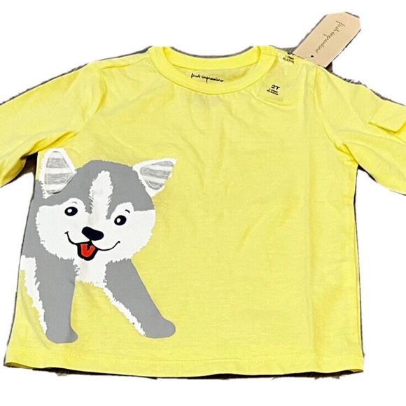 First Impressions Toddler Boy Husky Pup Long-Sleeve T-Shirt (Sundrop/Yellow, 2T) - Picture 4 of 7